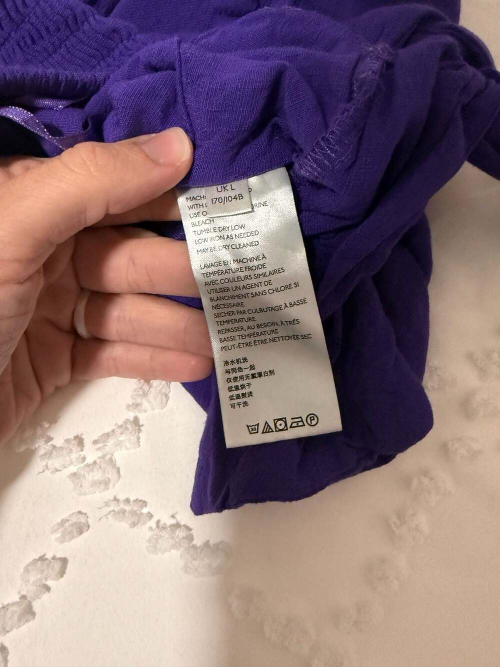 Free People Purple One Shoulder Long Sleeve Tie Front Crop Top - Picture 4 of 5